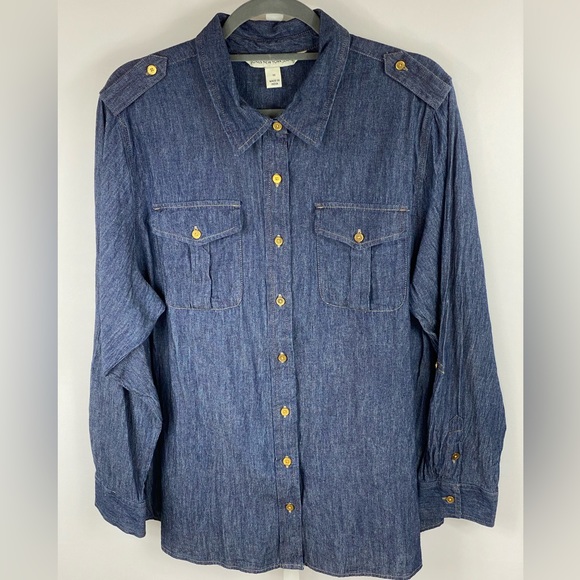 Jones New York Jeans Tops - EUC Jones New York Jeans Cotton Denim Shirt, 1X